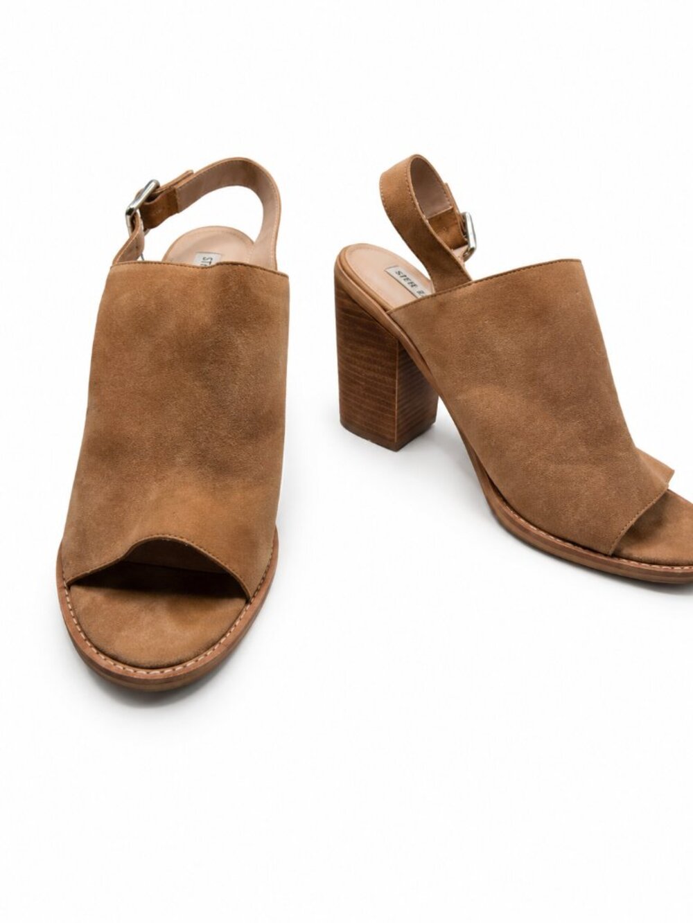 Steve Madden Lanto Suede Slingback Mule Heels Tan Sz 11M